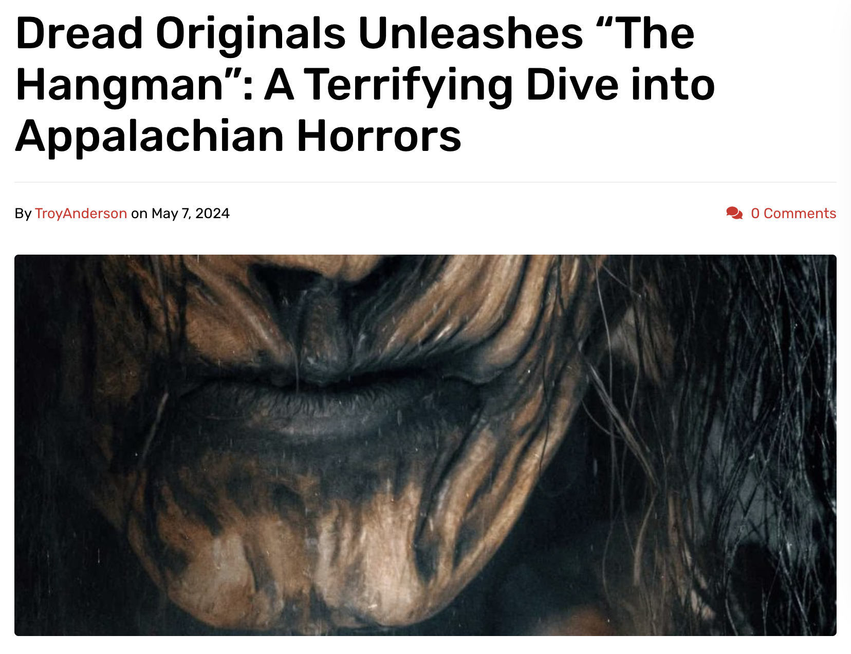 Dread Originals Unleashes “The Hangman”: A Terrifying Dive into Appalachian Horrors